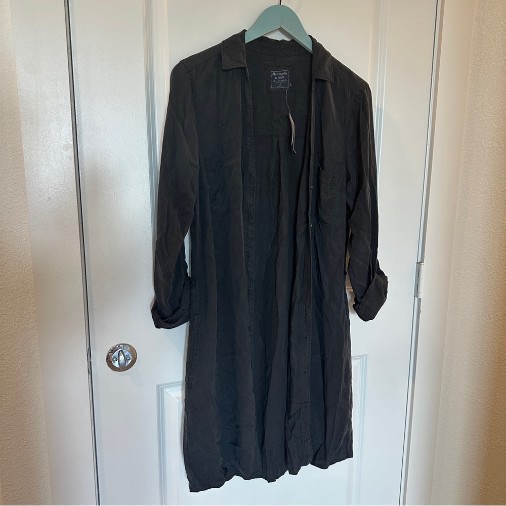 Abercrombie & Fitch Black Button Down Dress
